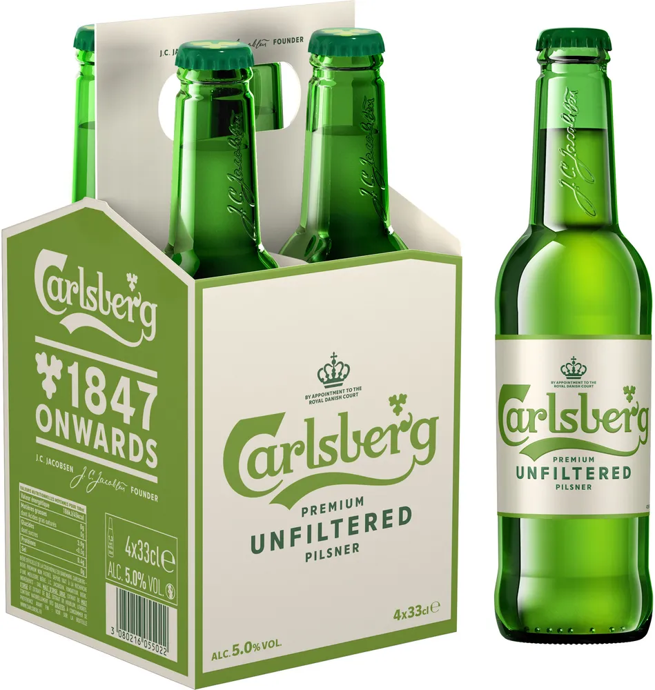 Carlsberg 4X33CL CARLSBERG UNFILTERED 5.0 DEGRE ALCOOL