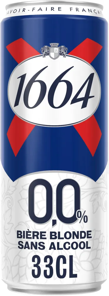 1664 0,0% Bière blonde sans alcool 33 cl