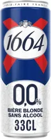 1664 0,0% Bière blonde sans alcool 33 cl