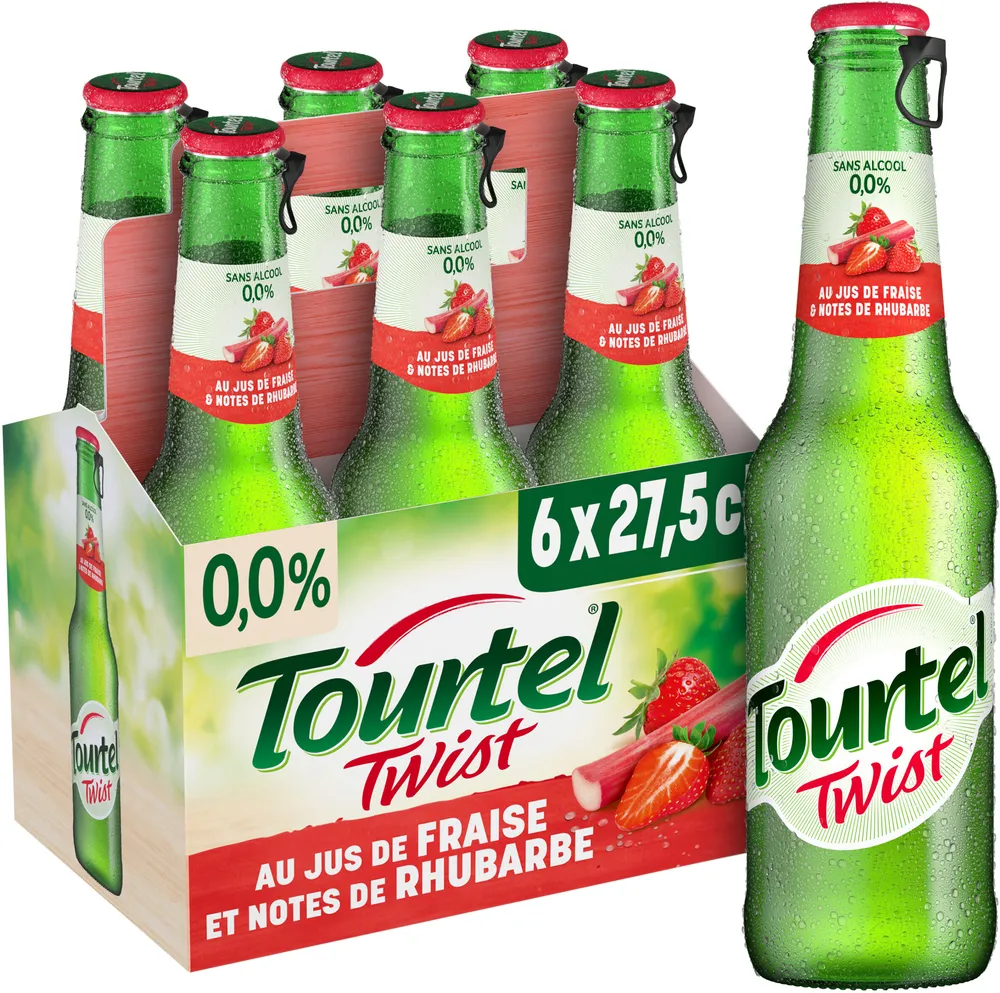 Tourtel 6X27,5CL TOURTEL TWIST FRAISE RHUBA 0.0 DEGRE ALCOOL