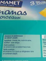 Ananas en morceaux,