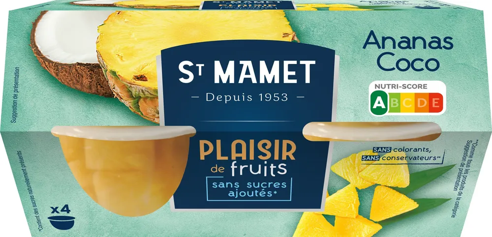 Cup Ananas avec une touche de Coco Sans Sucres Ajoutés