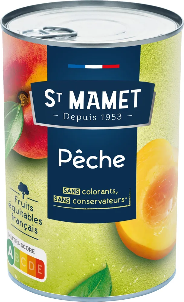 Pêches avec jus naturel