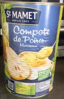 Compote de poire morceau allégée en sucre