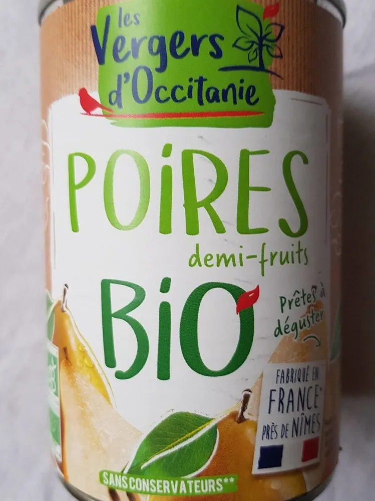 Poires demi-fruits BIO