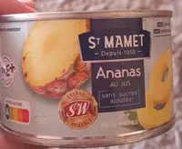 Ananas au jus sans sucres ajoutés