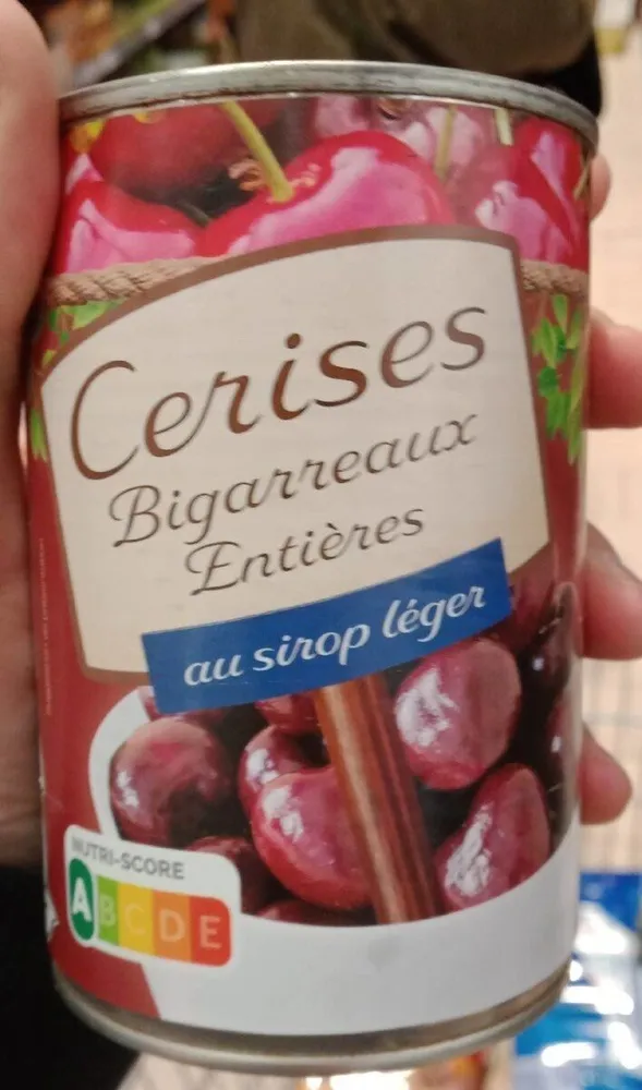 Cerises bigarreaux entières au sirop léger