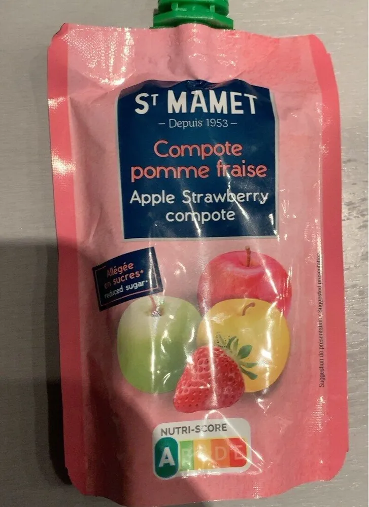 Compote pomme fraise