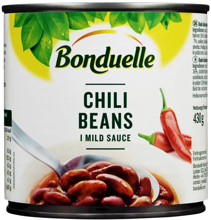 Chili beans in mild sauce