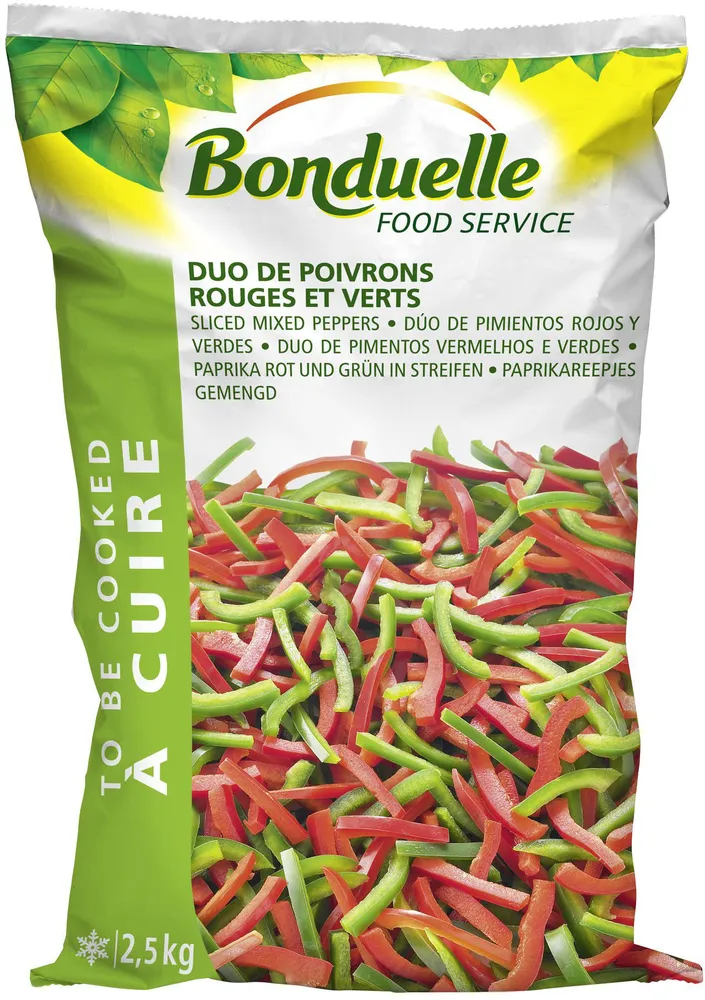 Duo poivron vert & rouge lanière