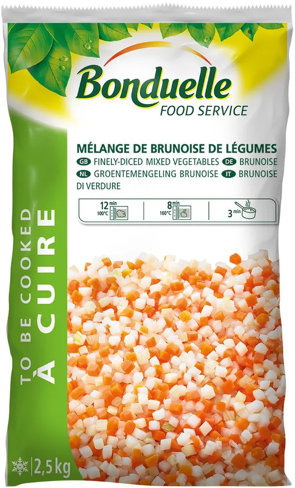 Mélange de brunoise de légumes