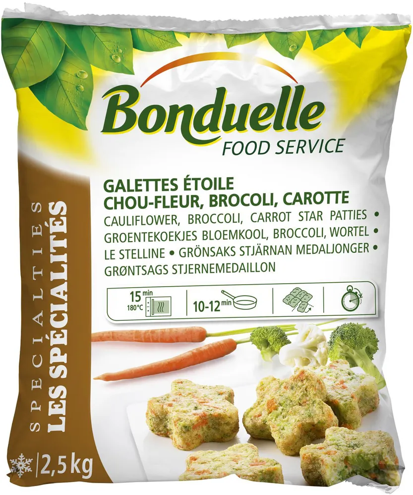 Galette chou-fleur brocoli carotte