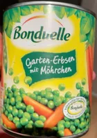 Garten-Erbsen mit Möhren