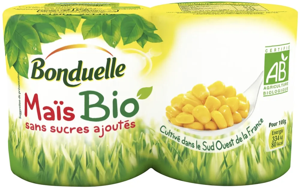 Maïs Bio sans sucres ajoutés