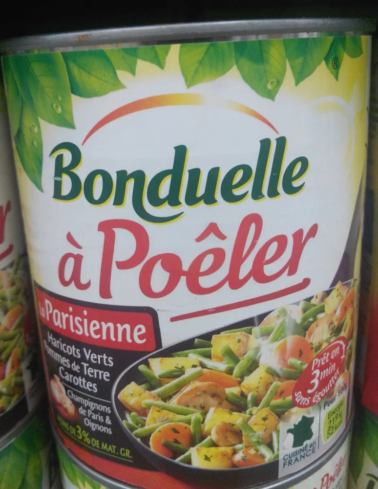 Bonduelle à Poêler