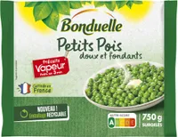 Petits pois doux précuits vapeur