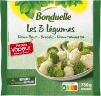 Les 3 Légumes Précuit Vapeur choux