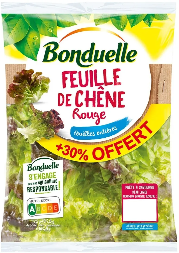 Feuille de chêne rouge 125g + 30%
