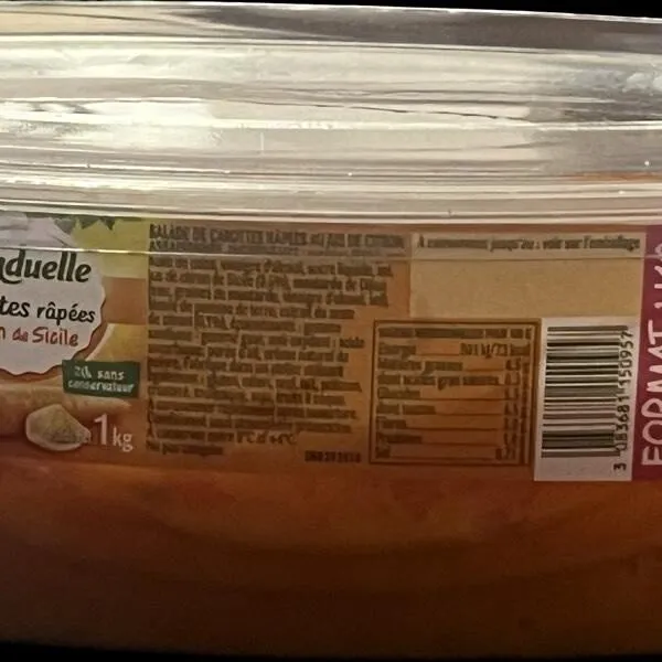 Carottes râpées citron de sicile