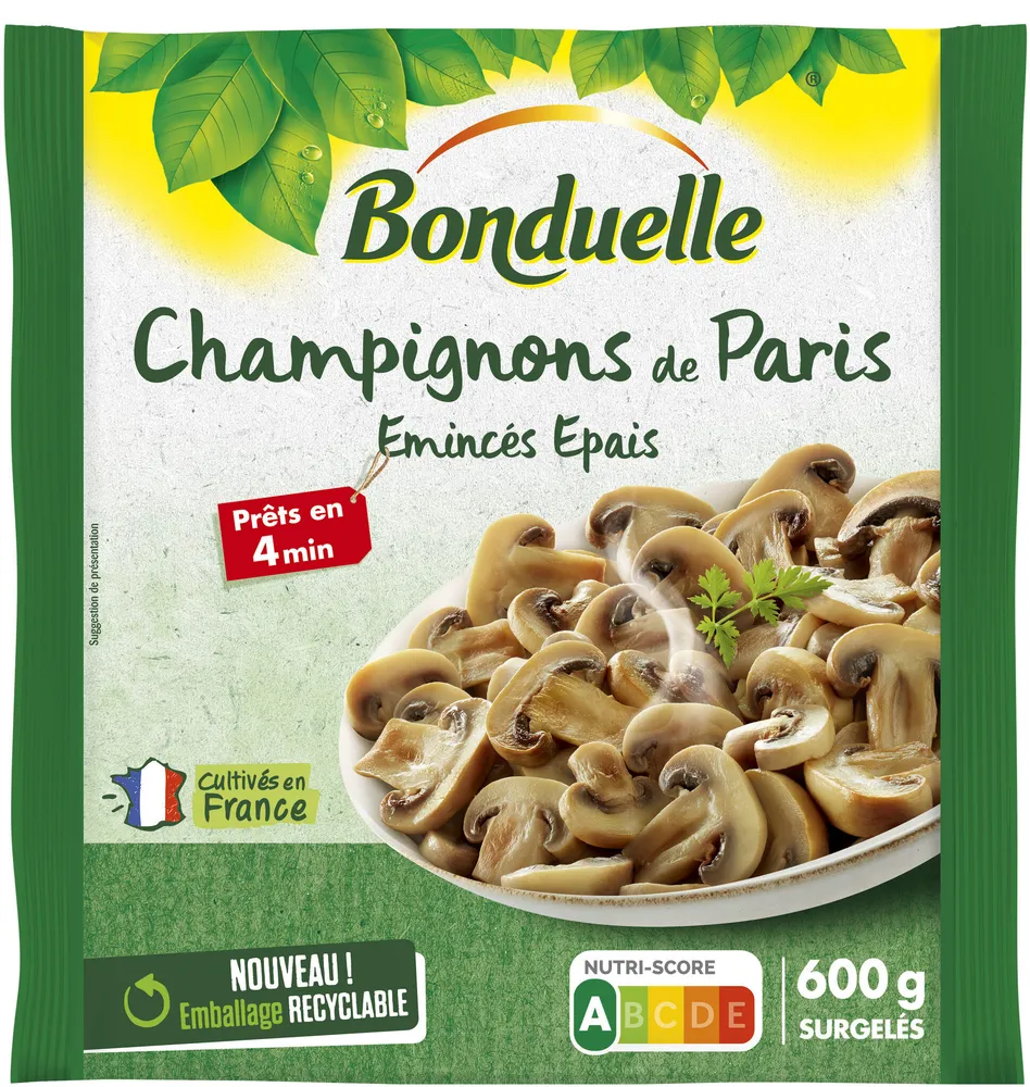 Champignons de Paris émincés épais