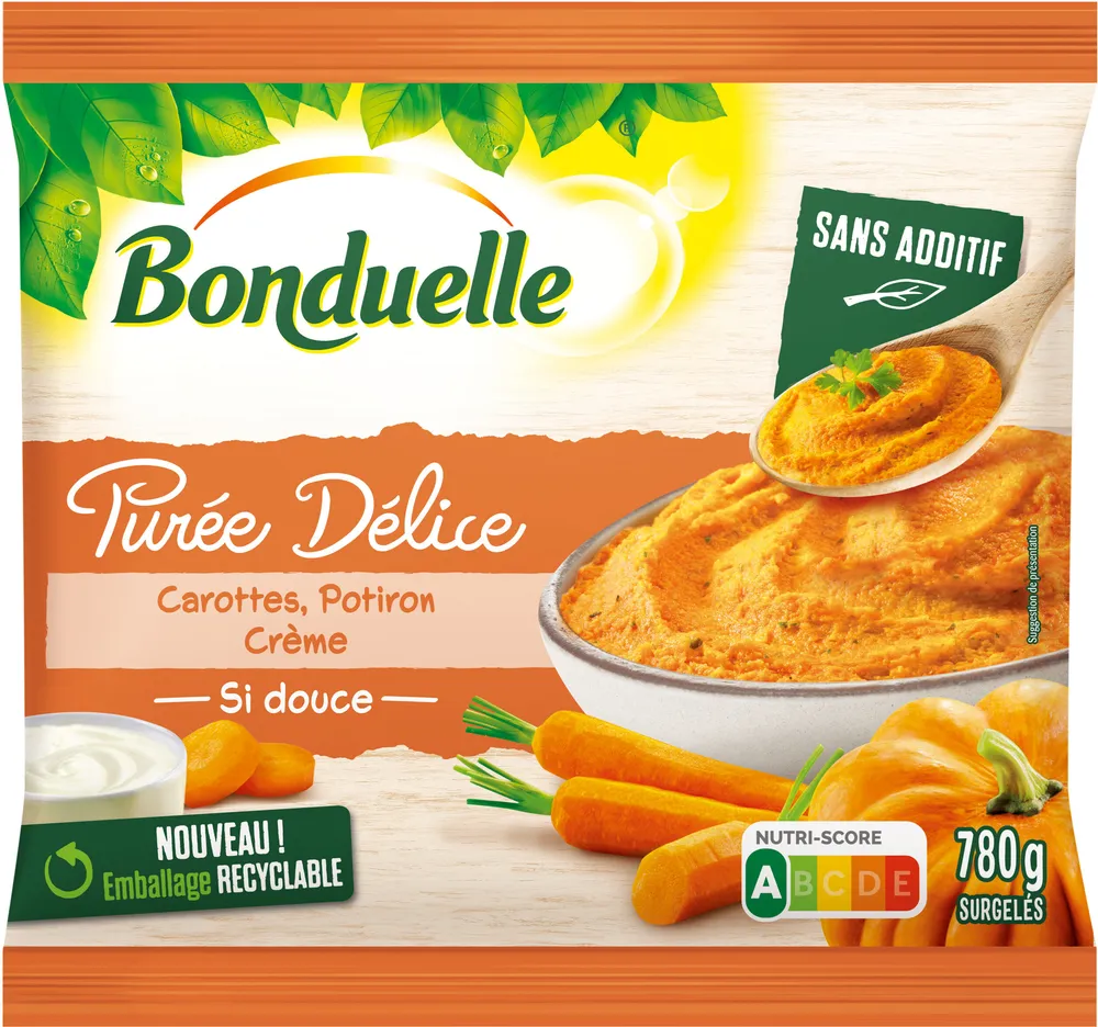 Purée Délice Carottes, Potiron, Crème
