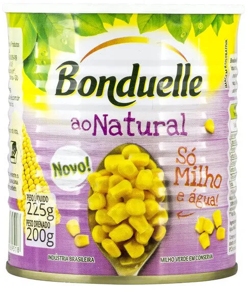 Milho Verde Em Conserva Ao Natural Bonduelle Lata 200g
