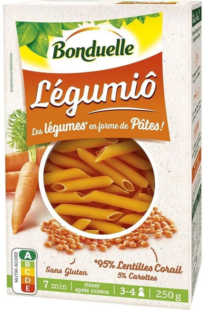 Légumiô - Pâtes de Lentilles Corail et Carottes