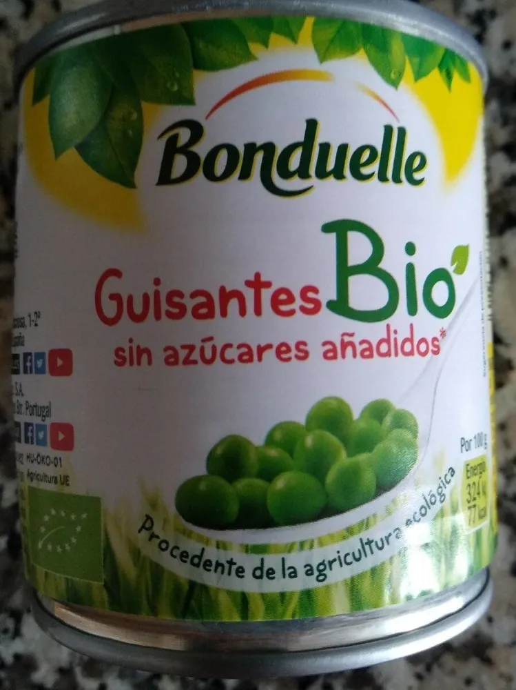 Petit pois Bio sans sucre ajouté