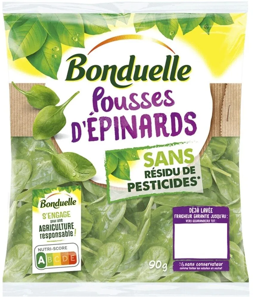 Epinards sans résidu de pesticides