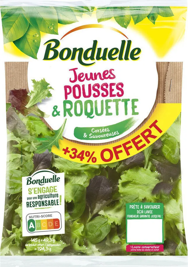 Jeunes Pousses et Roquette +34% offert