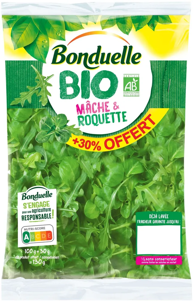 Mâche et Roquette BIO 100g+30%