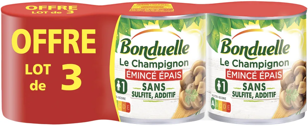 Champignon émincé épais sans sulfit
