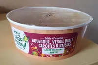 Salade à l'orientale Boulgour, veggie balls, carottes & raisins