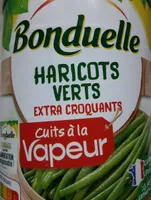 Haricots verts extra croquants cuits à la vapeur