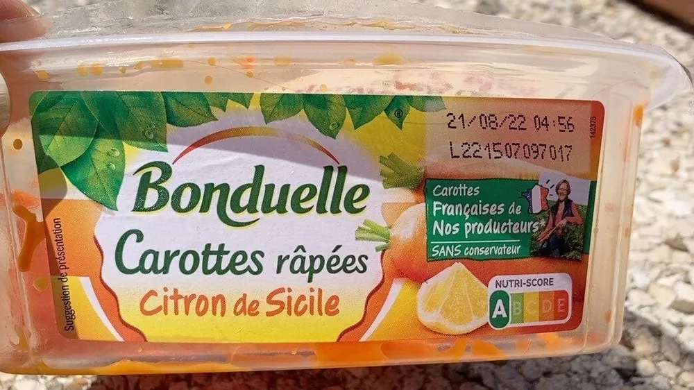 Carottes râpées citron de Sicile
