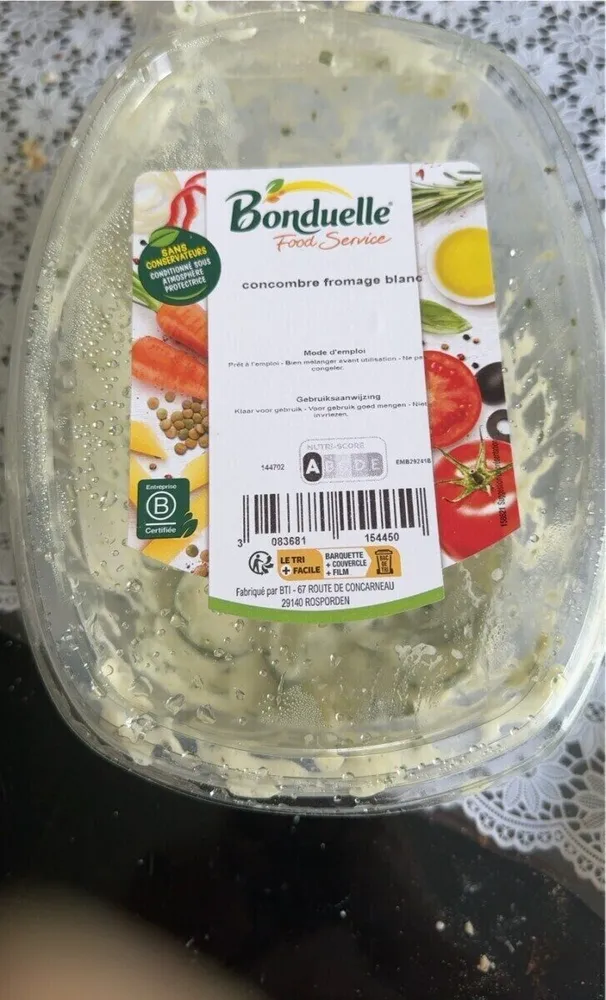 Concombre fromage blanc
