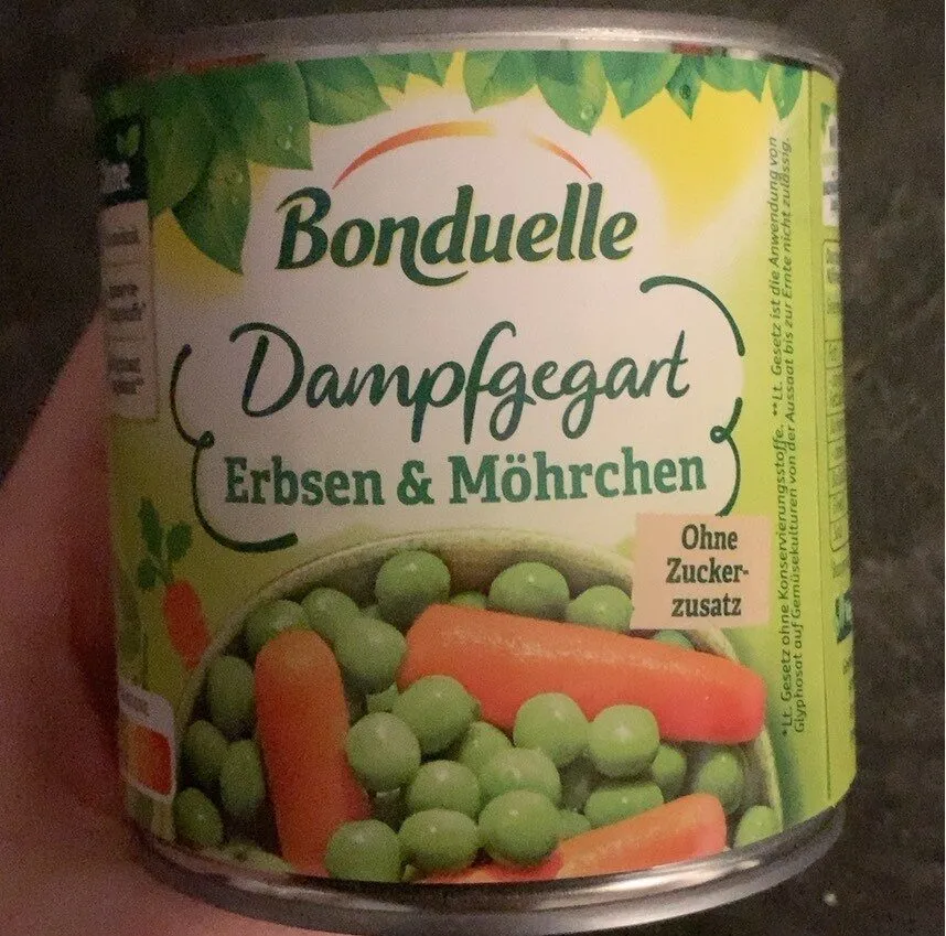 Dampfgegart Erbsen & Möhrchen