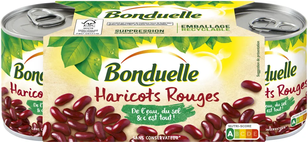 Haricots Rouges Jus Nature 1/4 x3