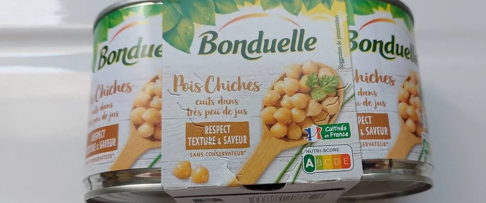Pois chiches très peu de jus 1/4x2