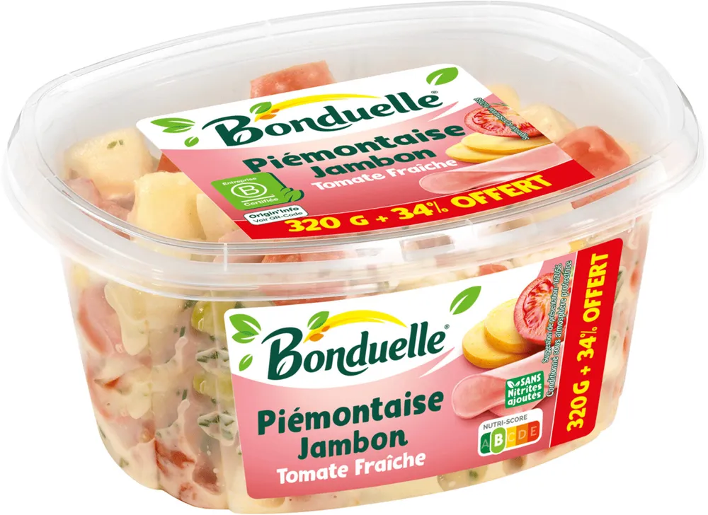 Piémontaise jambon tomate fraiche