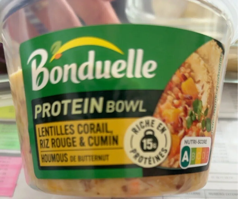 Protein bowl lentilles corail riz rouge et cumin