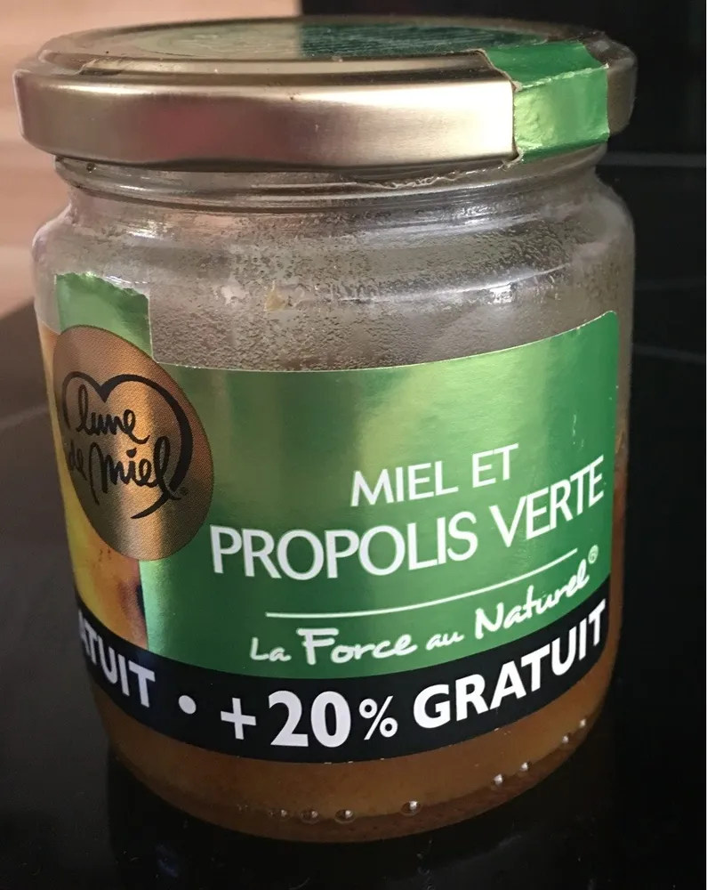 Miel et propolis verre