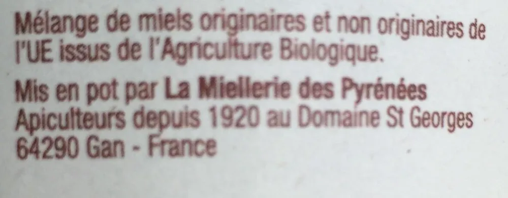 Miel crémeux  Bio