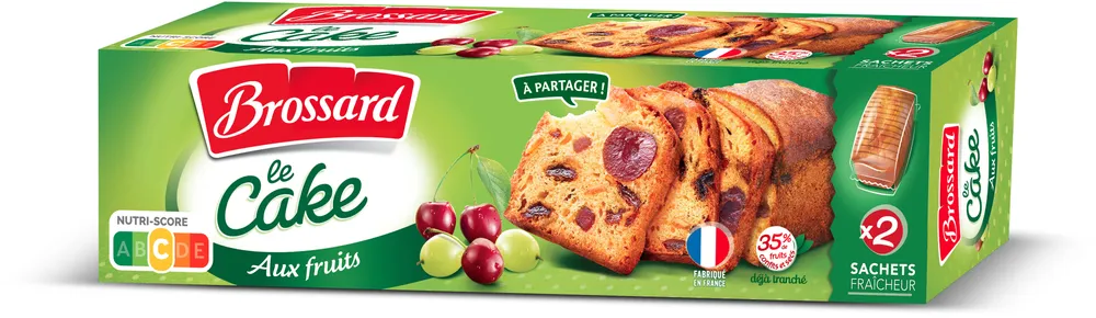 Brossard - le cake aux fruits 2x250gr