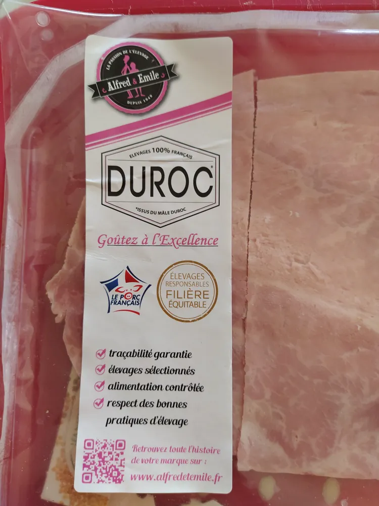 Jambon cuit supérieur découenné