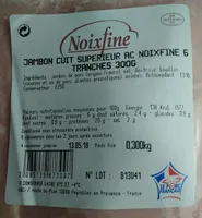 Jambon cuit supérieur Noixfine - 6 tranches - 300g