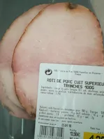 Roti de porc cuit supérieur 2 tranches 100 g