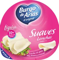 Figura queso tierno lonchas suaves y cremosas