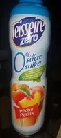 Sirop de pêche zéro 0% de sucre