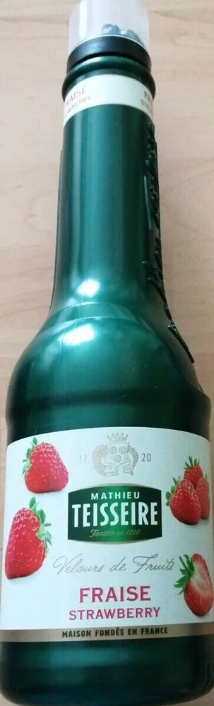 Sirop Velours de fruit fraise